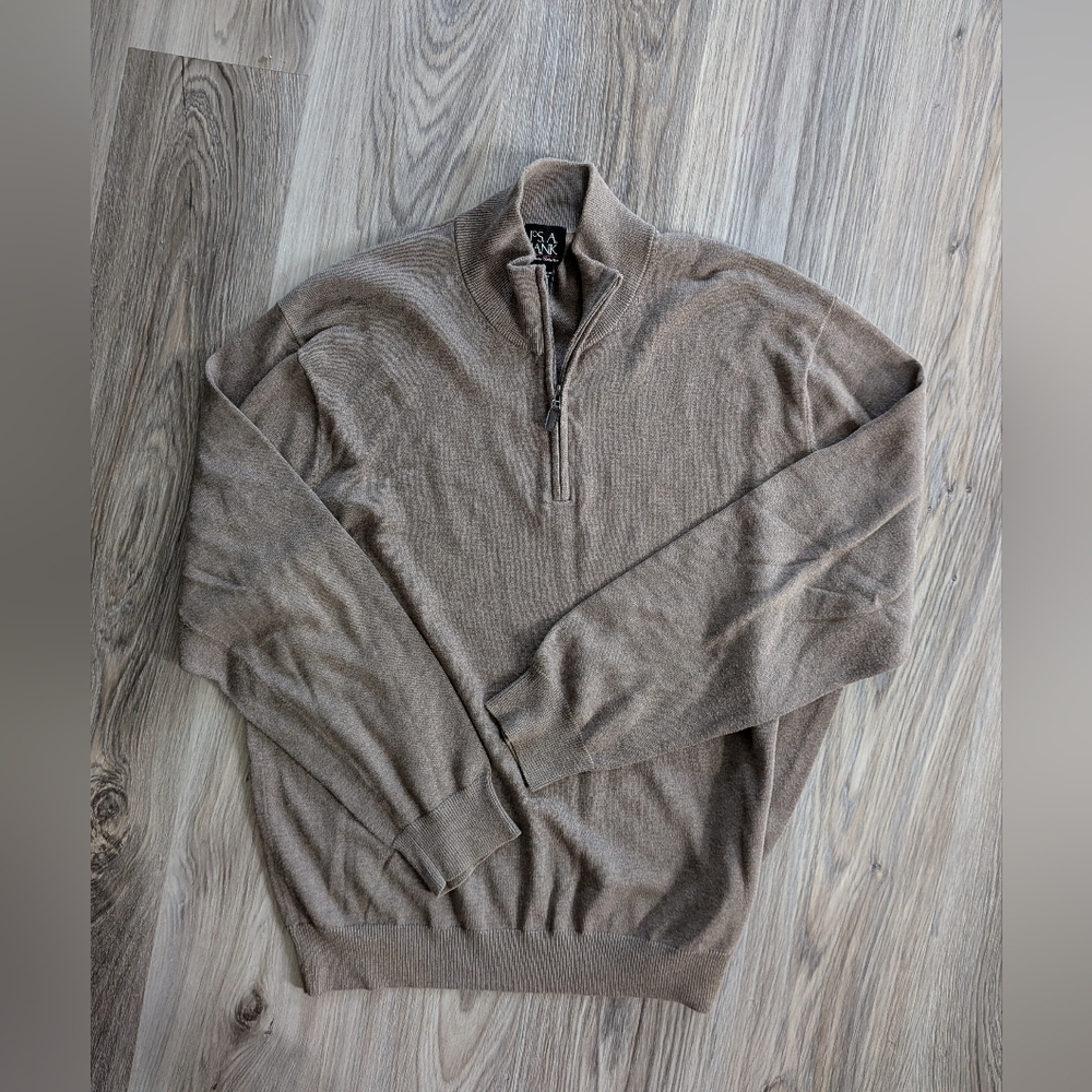 Men's Jos.‎ A. Bank Quarter Zip Pull Over Sweater Like New XL.